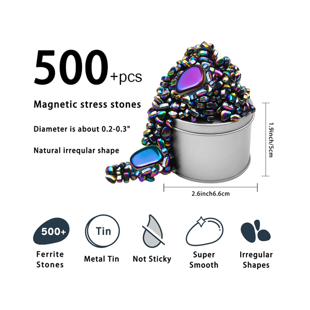 NW045 500 Weak Magnetic Ferrite Stones