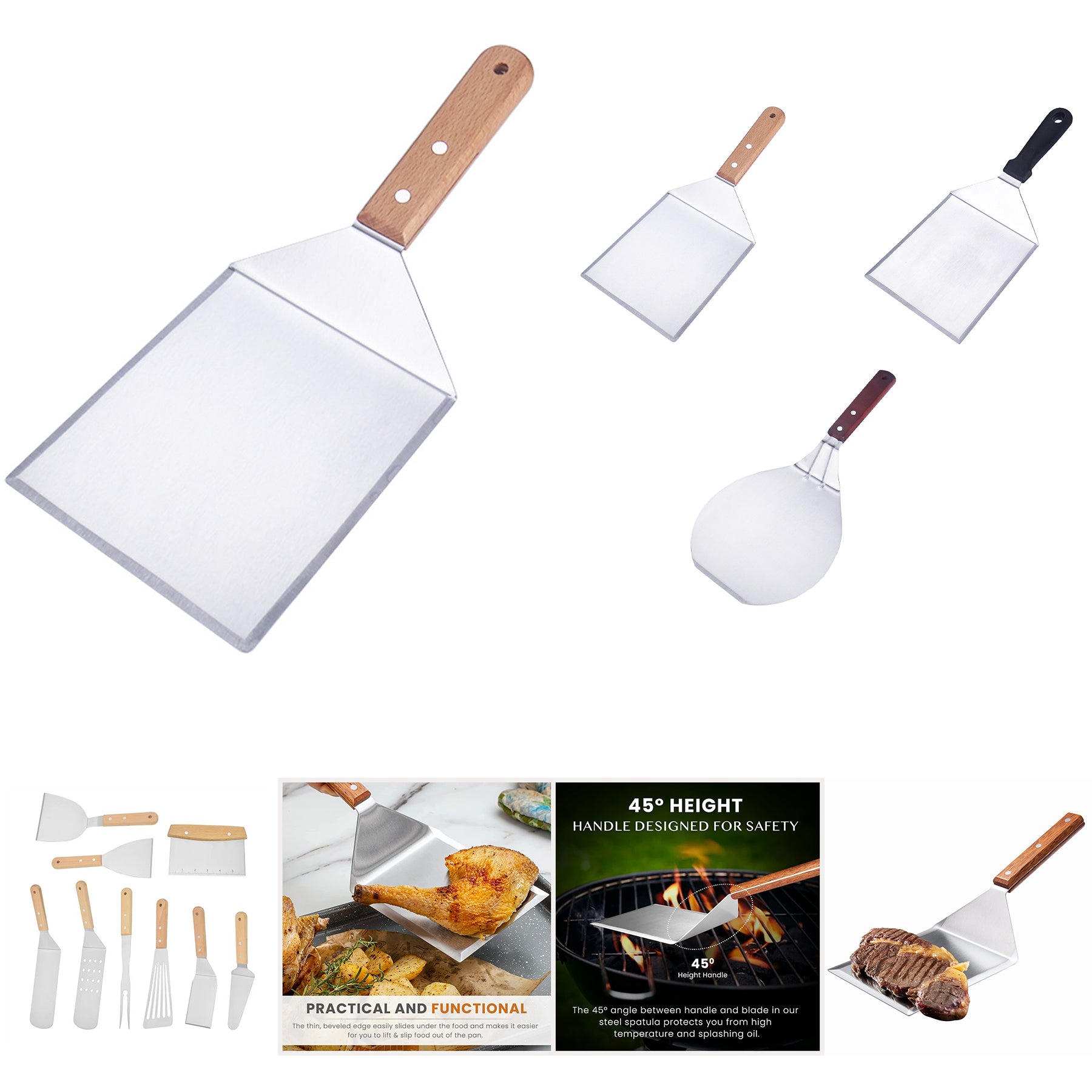 SUPSCH292 Extra Wide Spatula with Beveled Edges