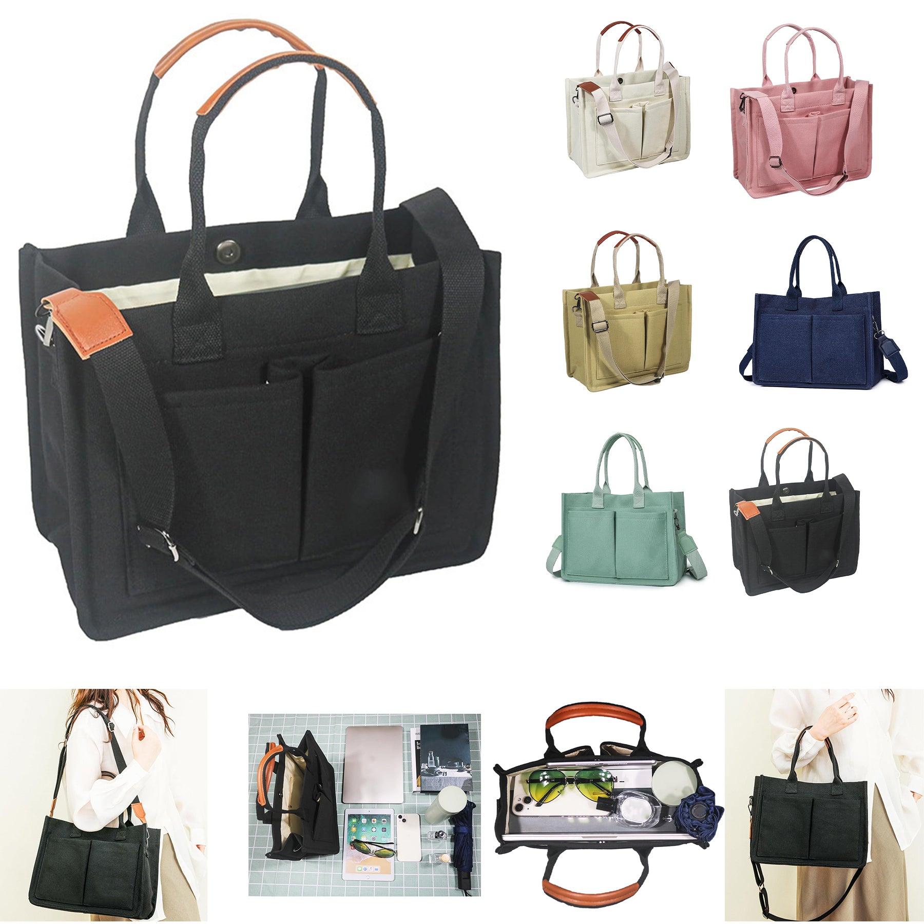 SUPSCH192 Large Canvas Tote Bag