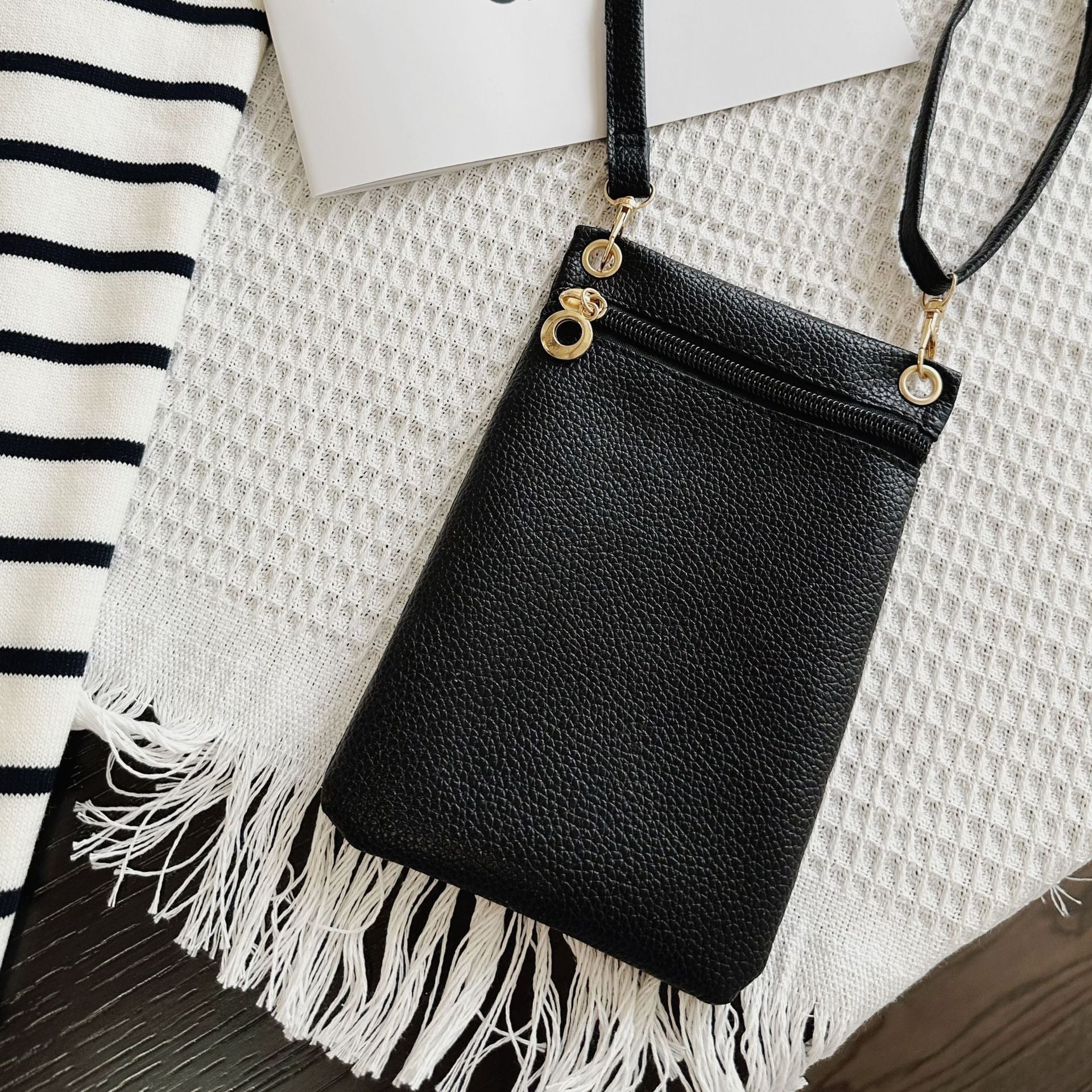 SUPSCH248 Lychee Grain Crossbody Cell Phone Bag