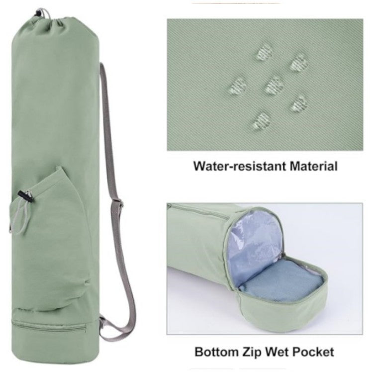 SUPSCH184 Yoga Mat Bag with Water Bottle Pocket and Bottom Wet Pocket