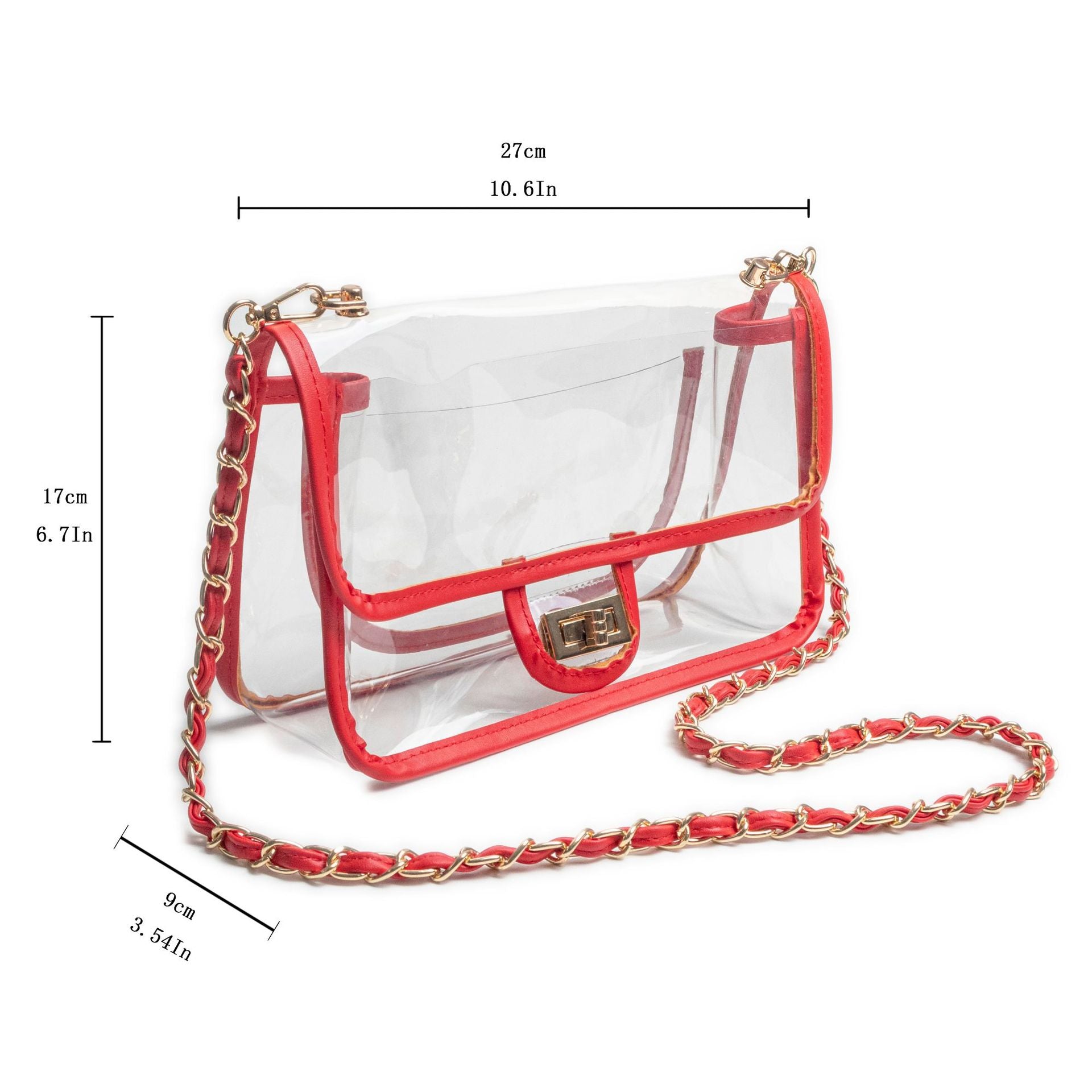 SUPSCH155 Womens PVC Clear Purse Handbag