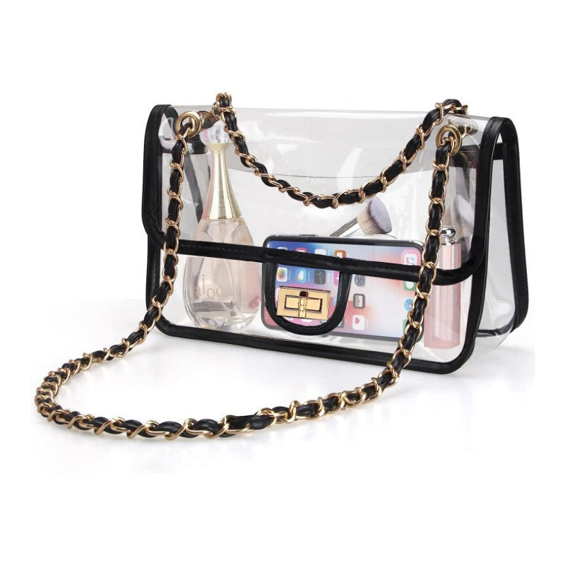 SUPSCH155 Womens PVC Clear Purse Handbag