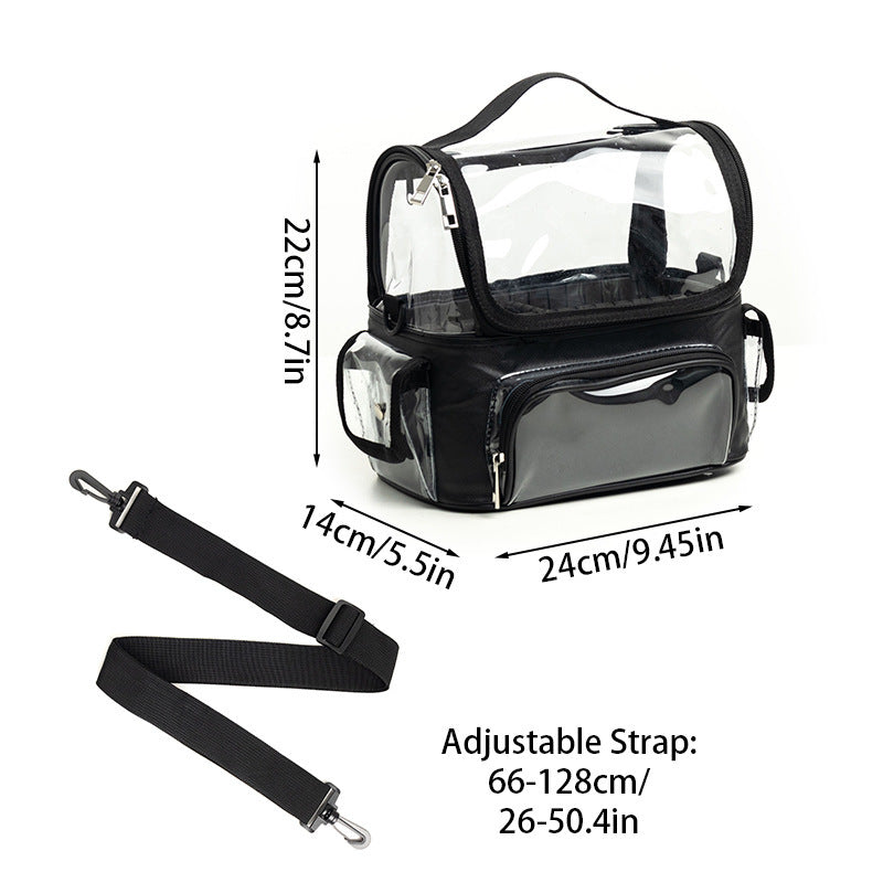 SUPSCH210 Transparent PVC Clear Travel Makeup Brush Holder