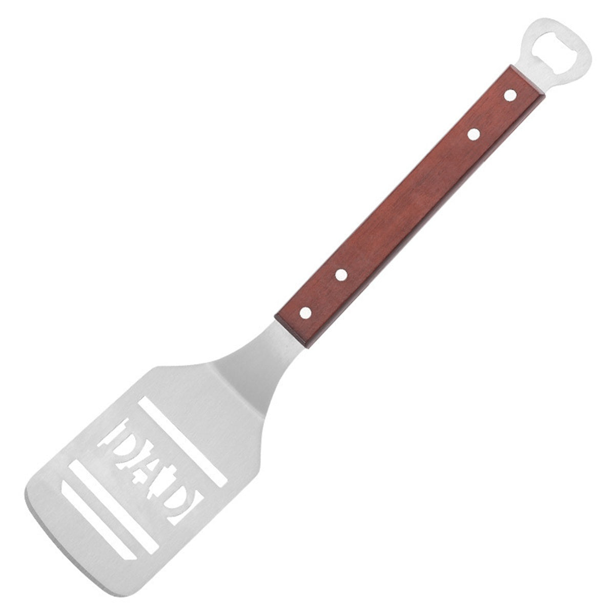 HUPSBY317 Stainless Steel Spatula with Bottle Opener and Wood Handle