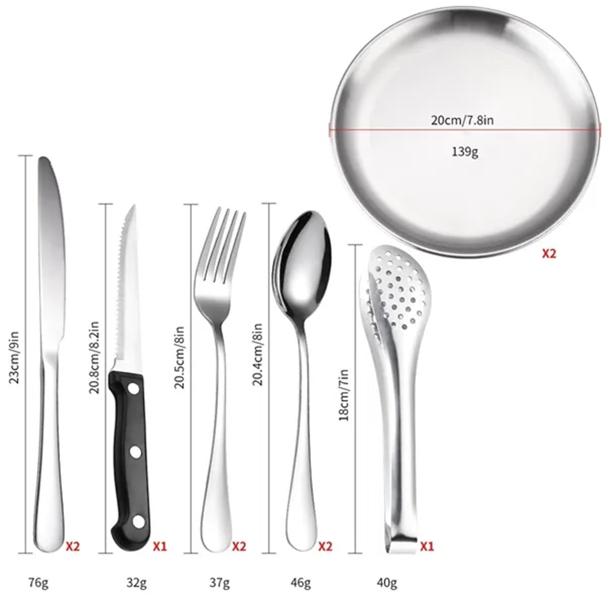 HUPSBY330 Camping Utensils Kit
