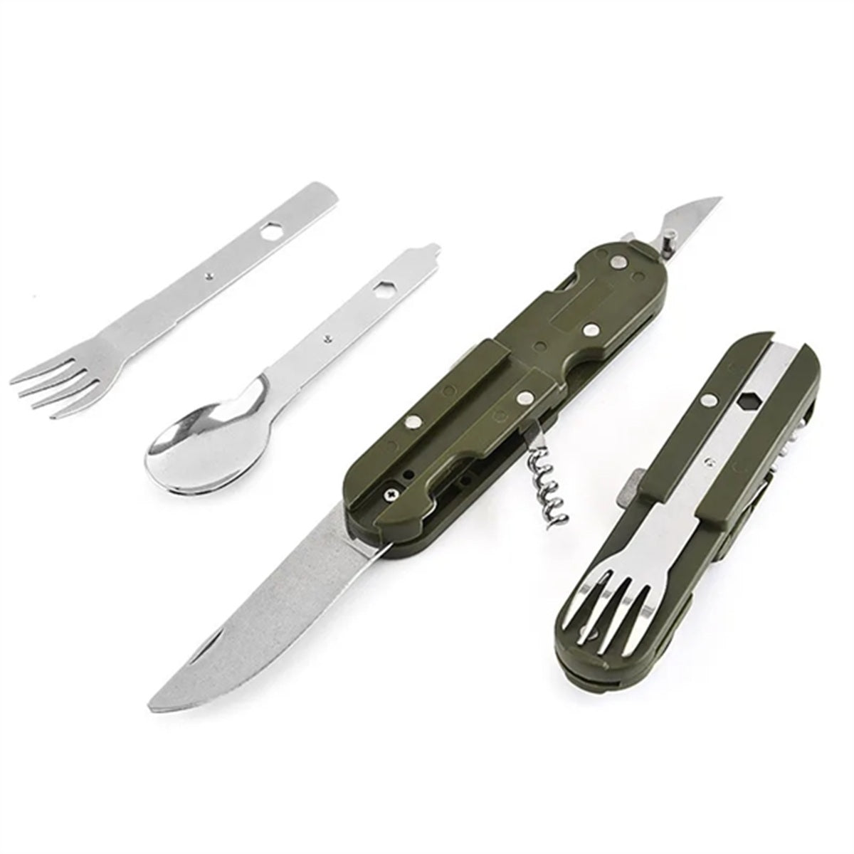HUPSBY334 5in1 Portable Folding Travel Utensil