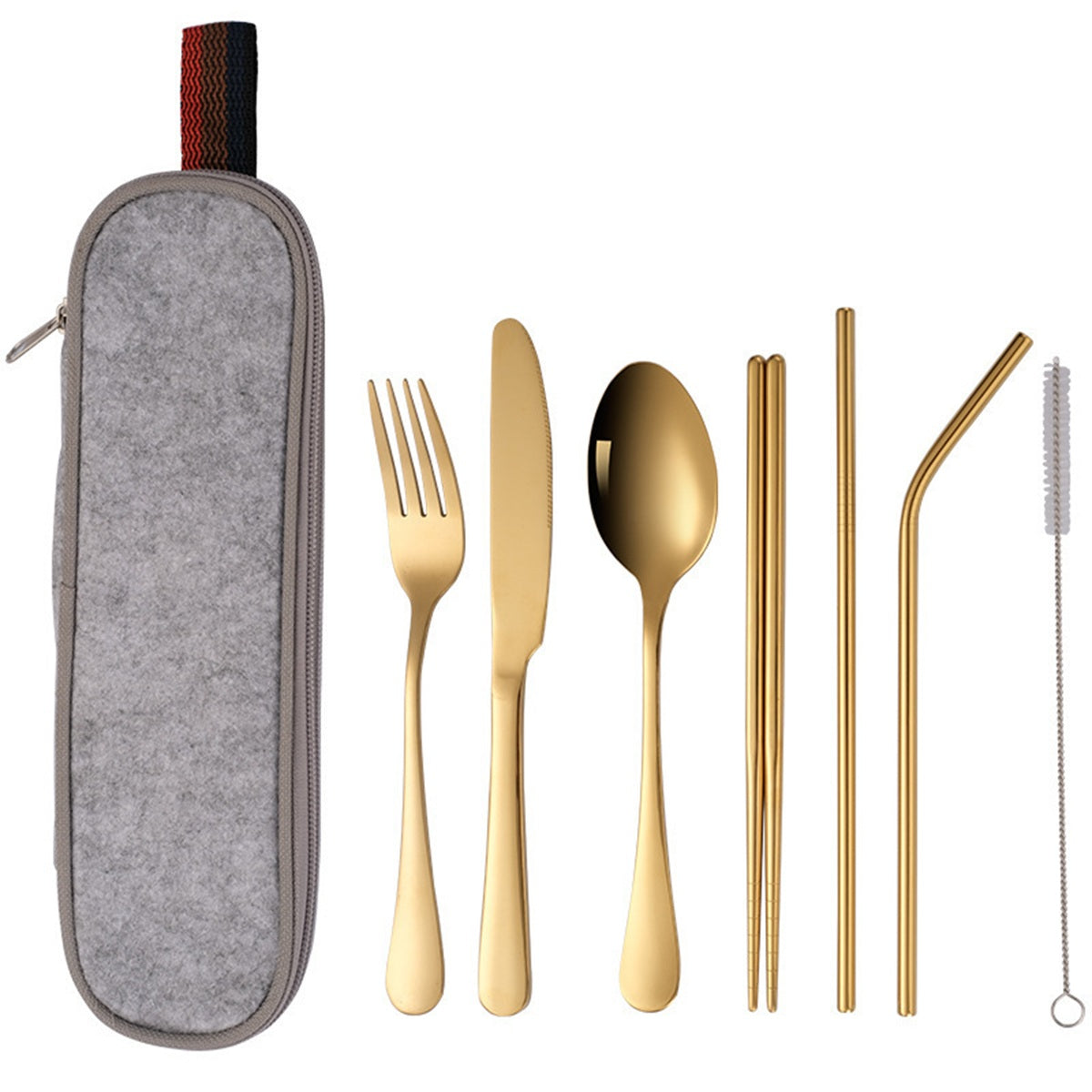 HUPSBY349 Set of 9 Portable Stainless Steel Utensils