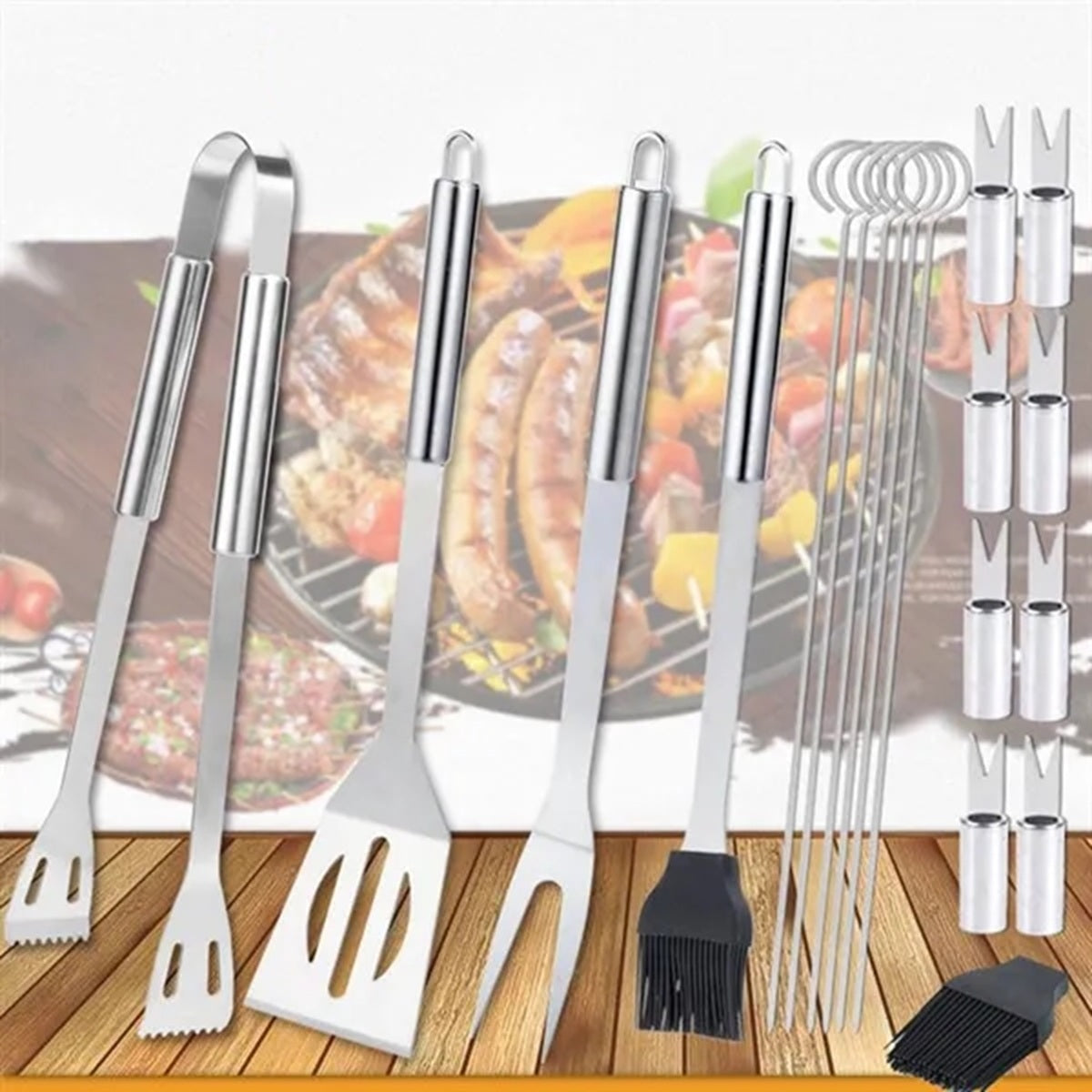 HUPSBY376 Stainless Steel BBQ Set With Storage Bag