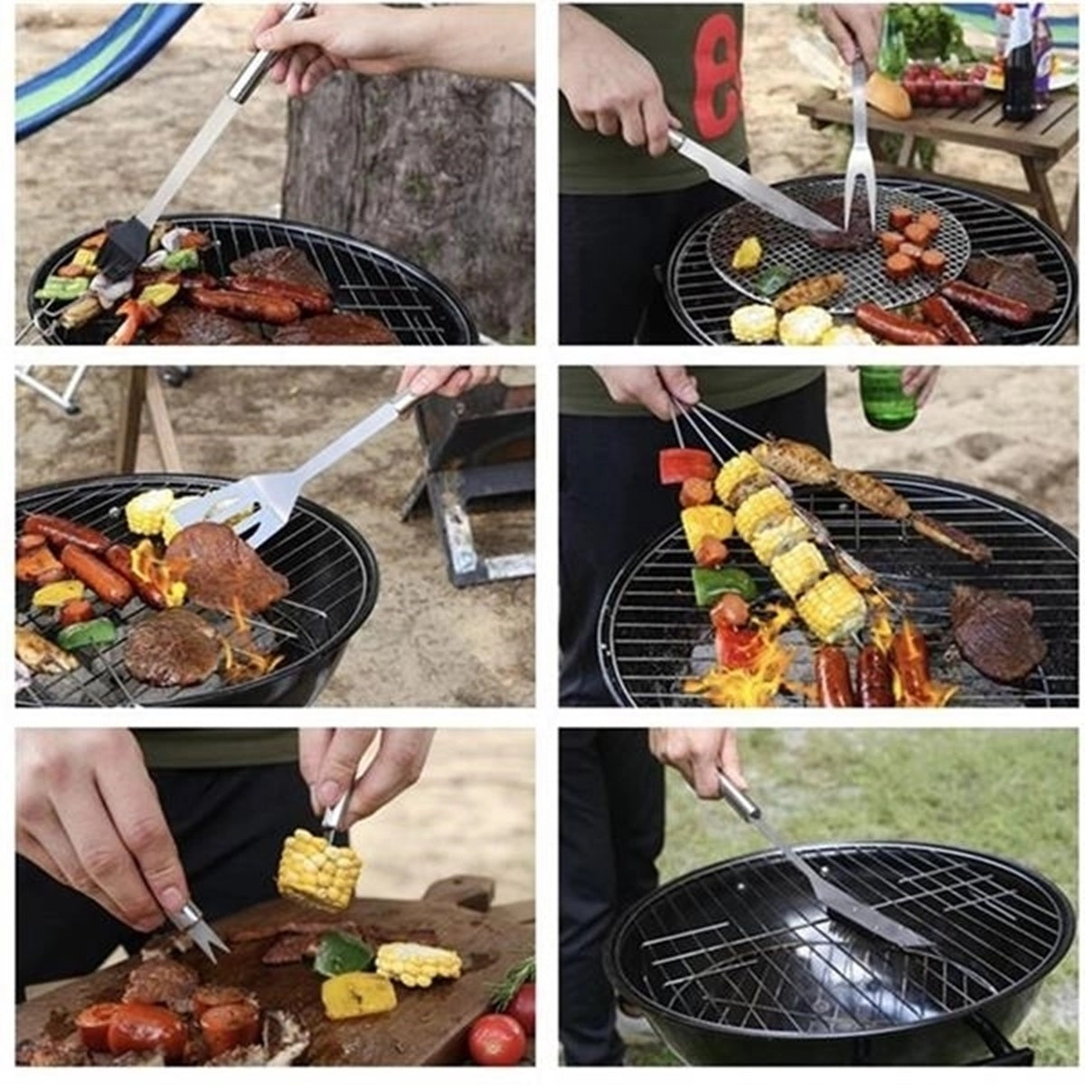 HUPSBY440 Barbecue Grill Tools Set 9pcs