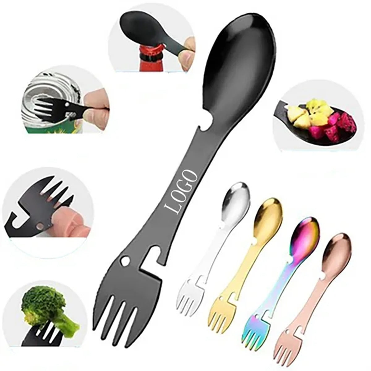 HUPSBY467 5 in 1 Multifunctional Stainless Steel Spork