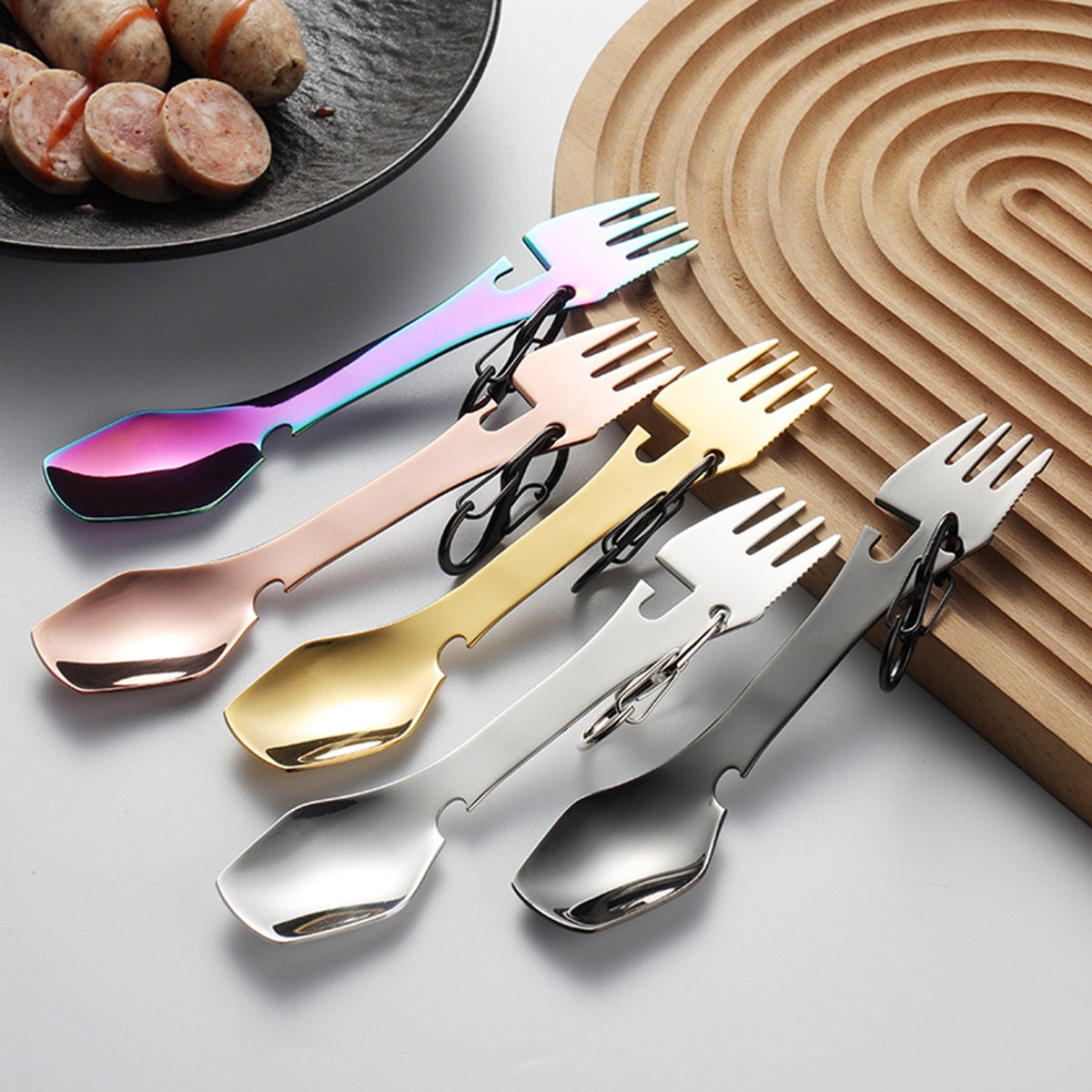 HUPSBY467 5 in 1 Multifunctional Stainless Steel Spork