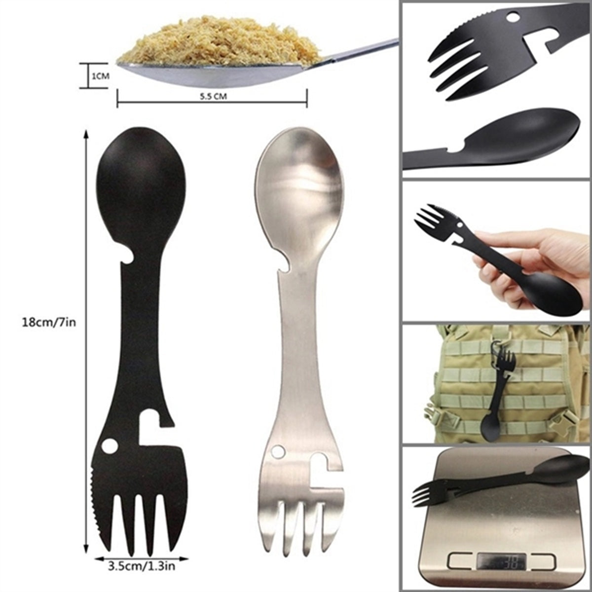 HUPSBY470 Multifunctional 5 In 1 Outdoor Spoon