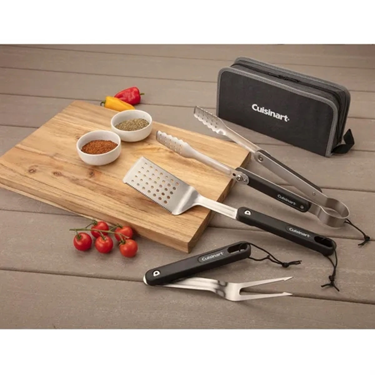 HUPSBY498 Cuisinart Outdoors庐 4-Piece Folding Grill Tool Set