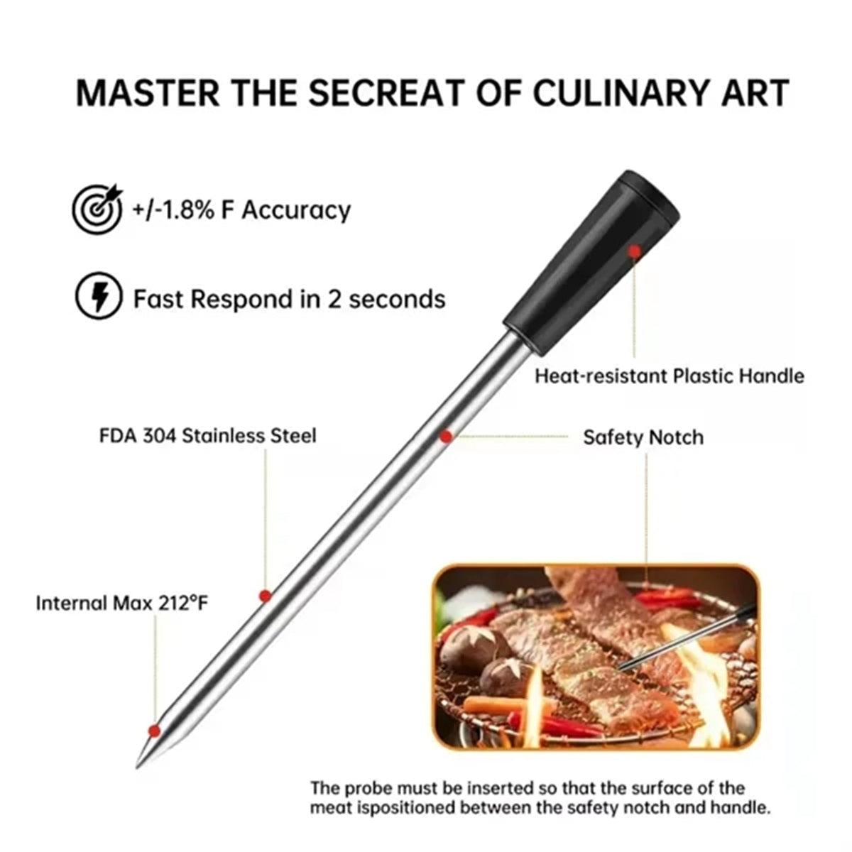 HUPSBY505 Wireless Meat Thermometer