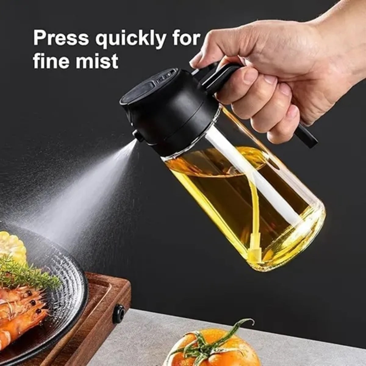 HUPSBY508 2-In-1 Olive Oil Dispenser Bottle And Sprayer