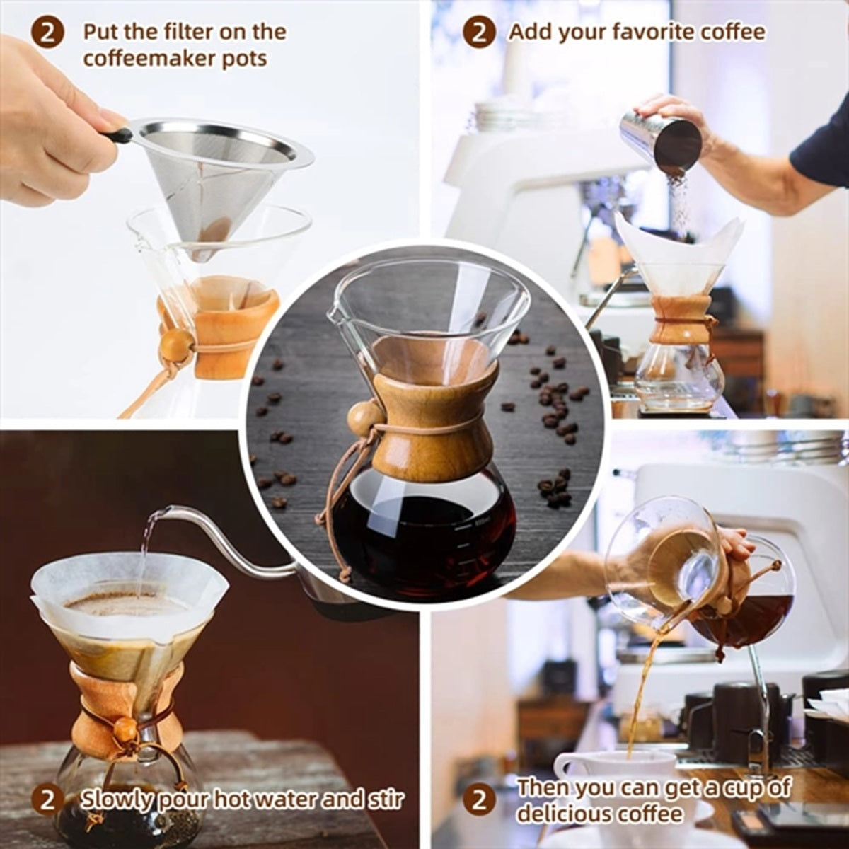 HUPSBY533 Pour Over Coffee Maker