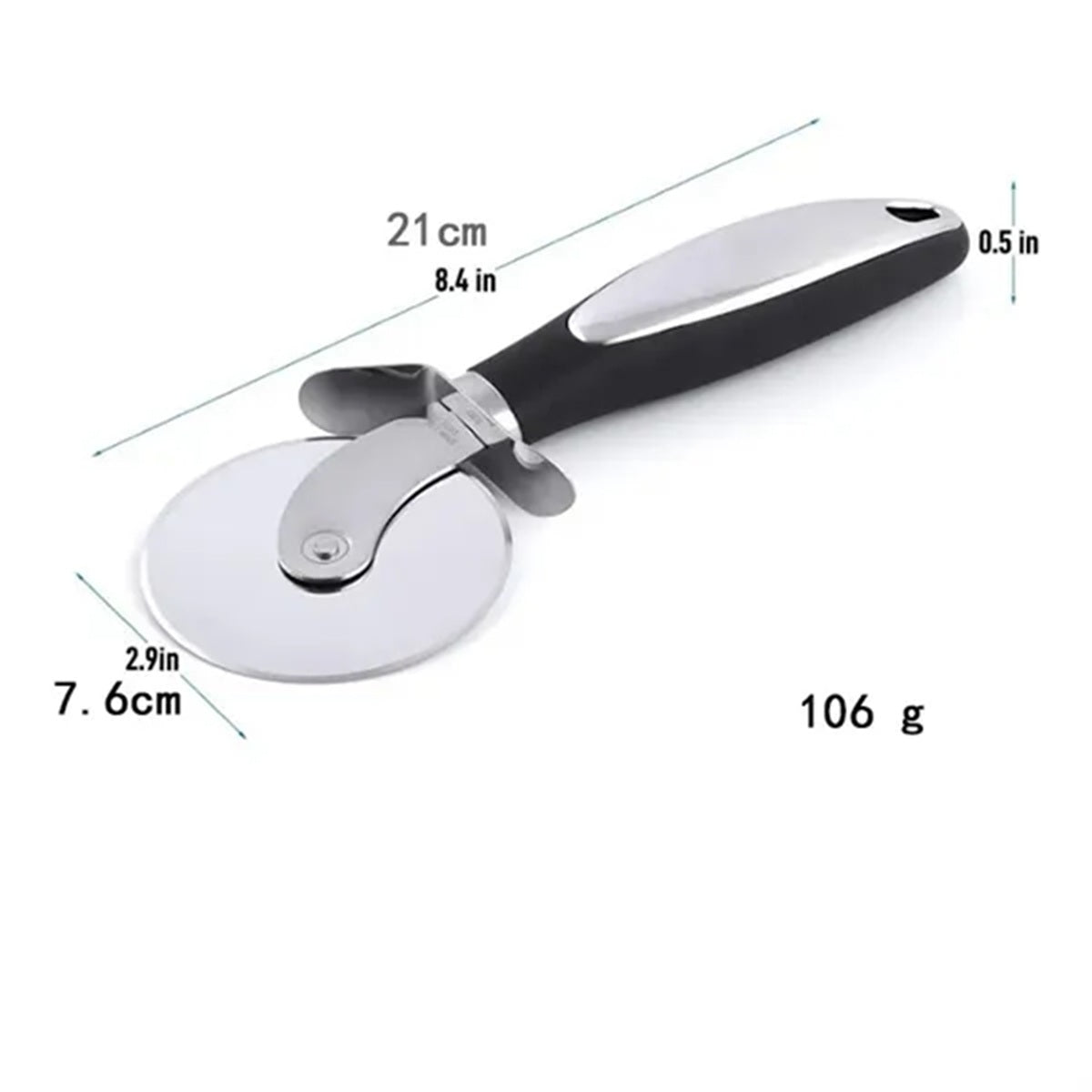 HUPSBY539 Stainless Steel Pizza Cutter Wheel with Finger Guard