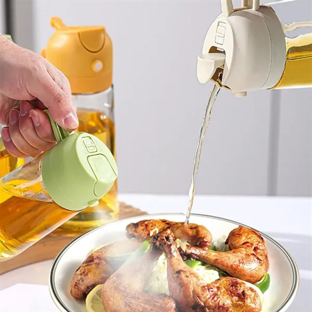 HUPSBY549 Olive Oil Sprayer 2-In-1 Spray Bottle