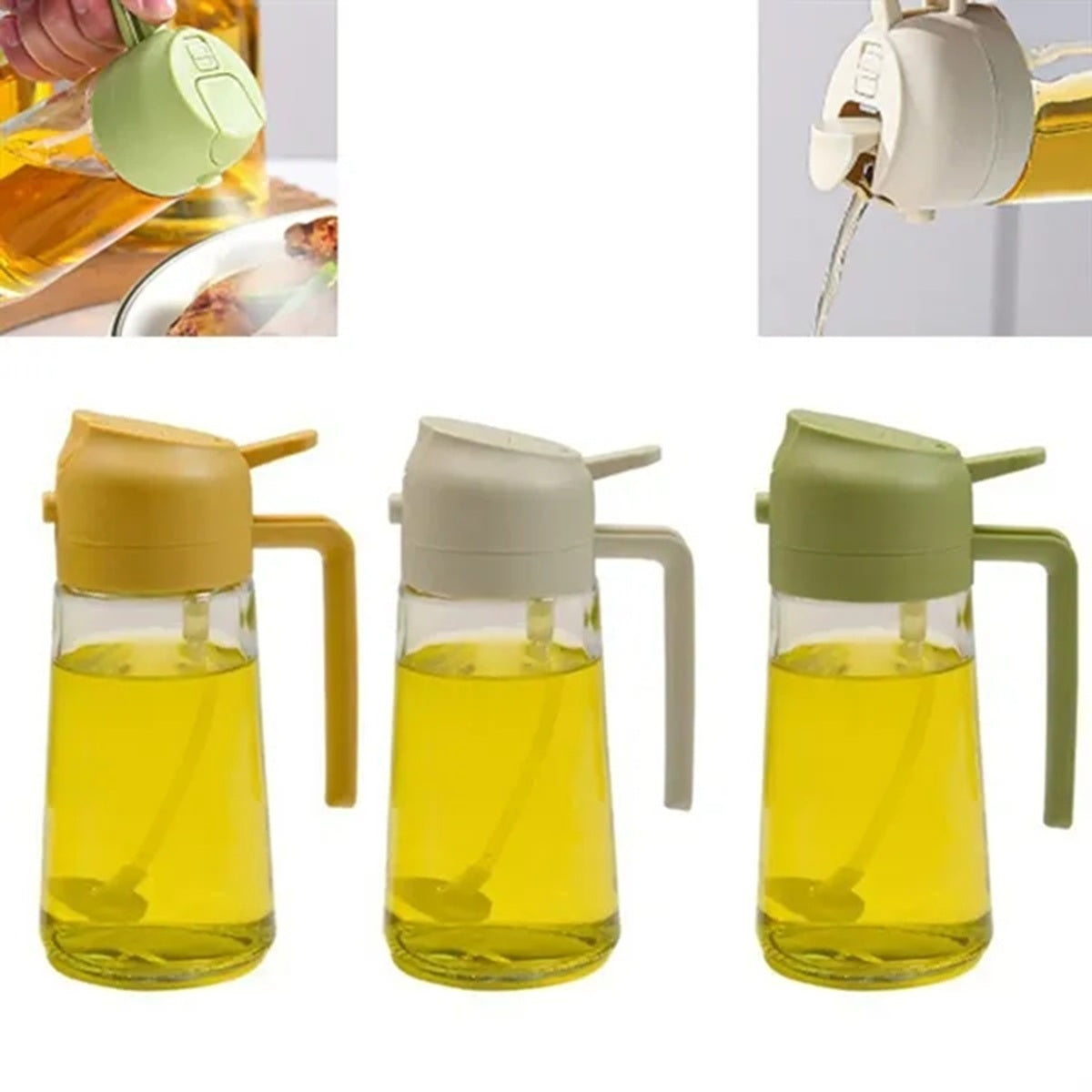 HUPSBY549 Olive Oil Sprayer 2-In-1 Spray Bottle