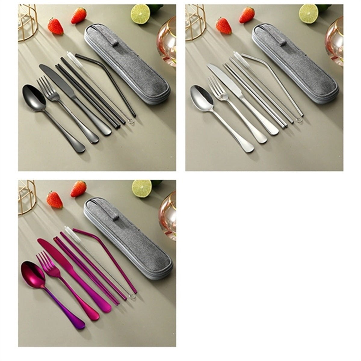 HUPSBY562 Travel Utensils Set with Case