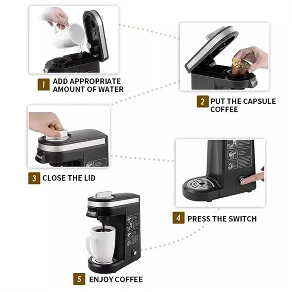 HUPSBY566 Single Serve Coffee Maker