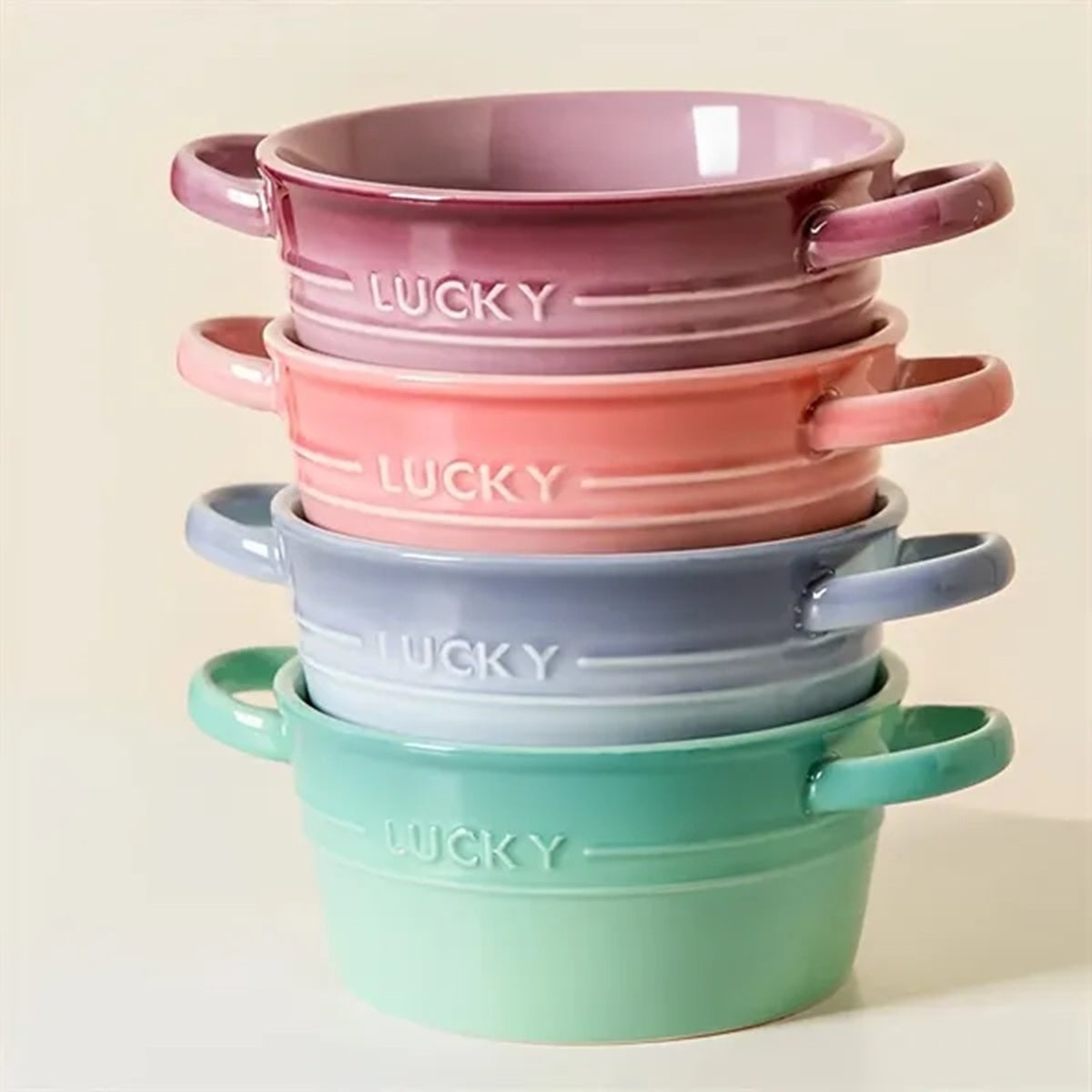 HUPSBY608 Ceramic Ramen Bowl With Handle