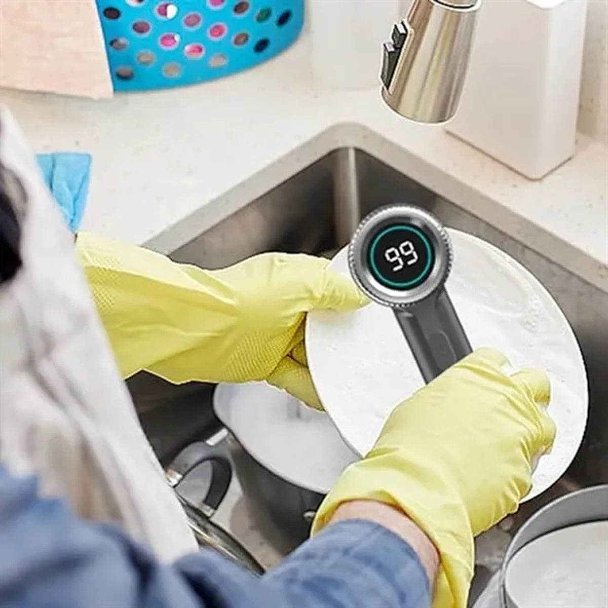 HUPSBY620 Electric Spin Scrubber Brush for Kitchen Cleaning