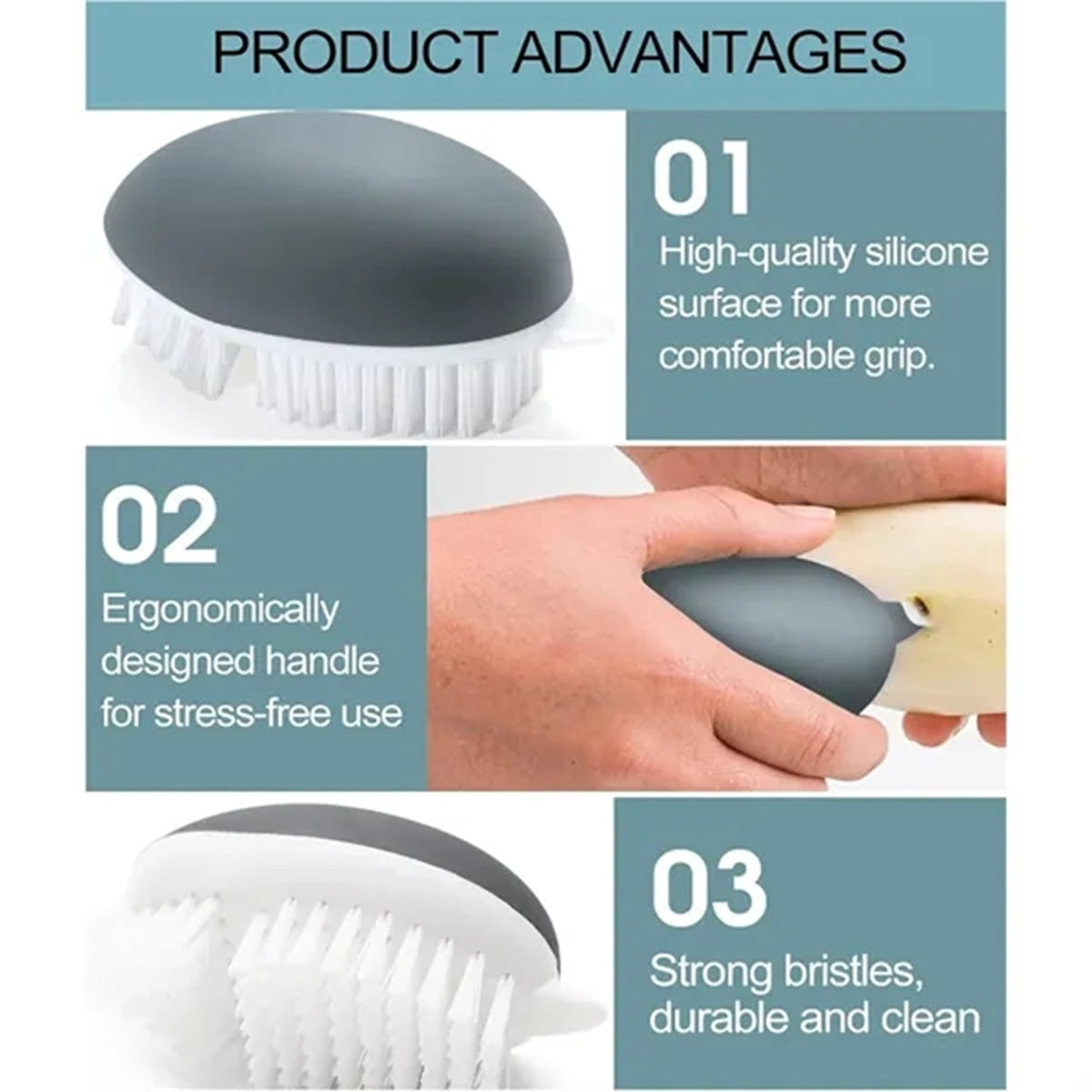 HUPSBY622 Kitchen Vegetable Scrubber Potato Brush