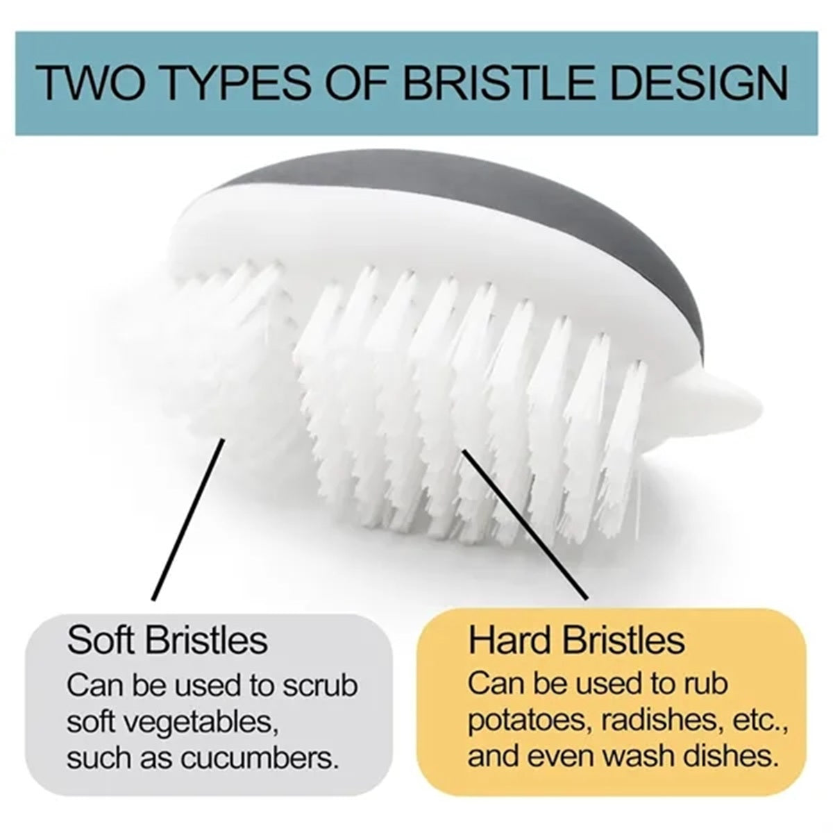 HUPSBY622 Kitchen Vegetable Scrubber Potato Brush