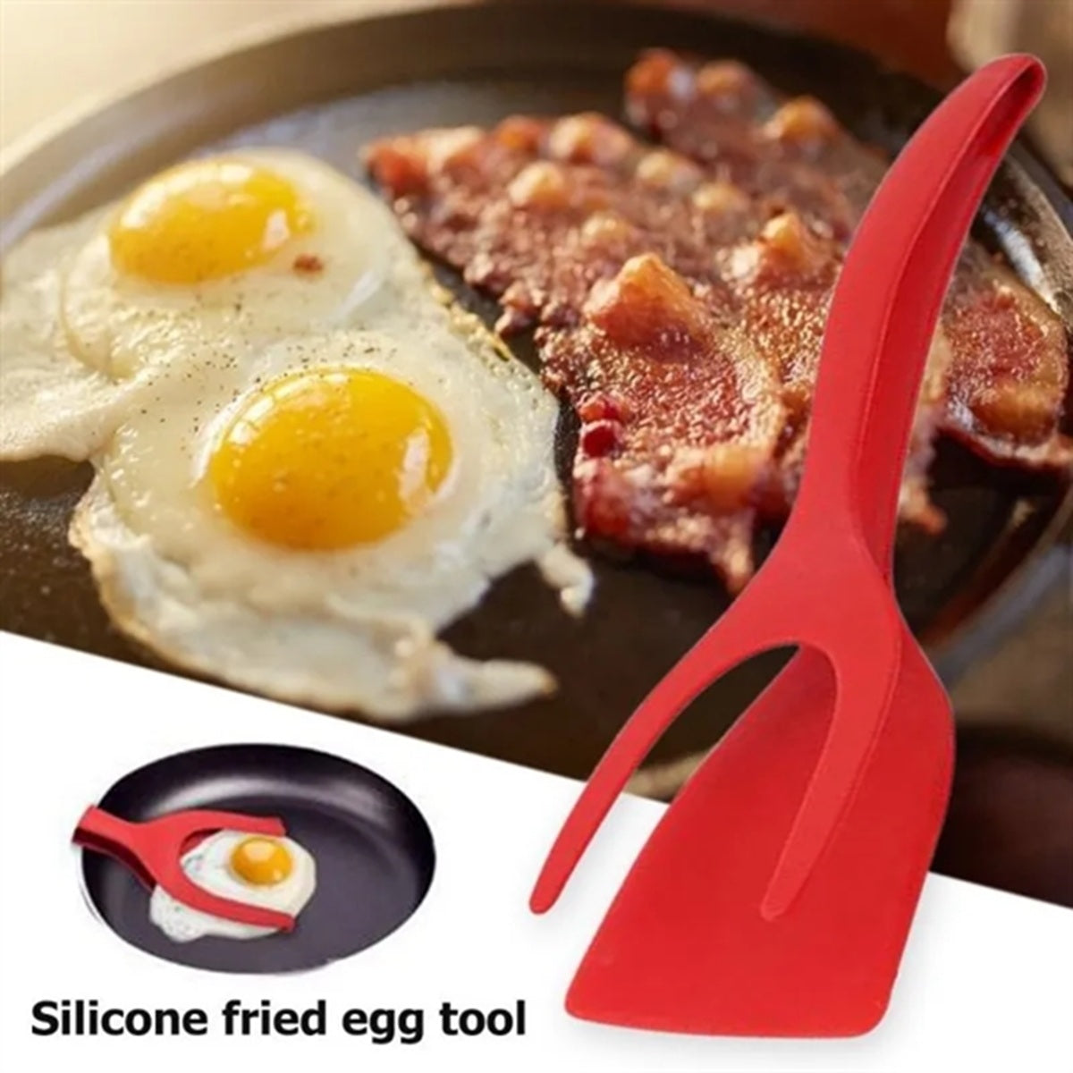 HUPSBY623 2-in-1 Flip & Grip Silicone Spatula Tongs