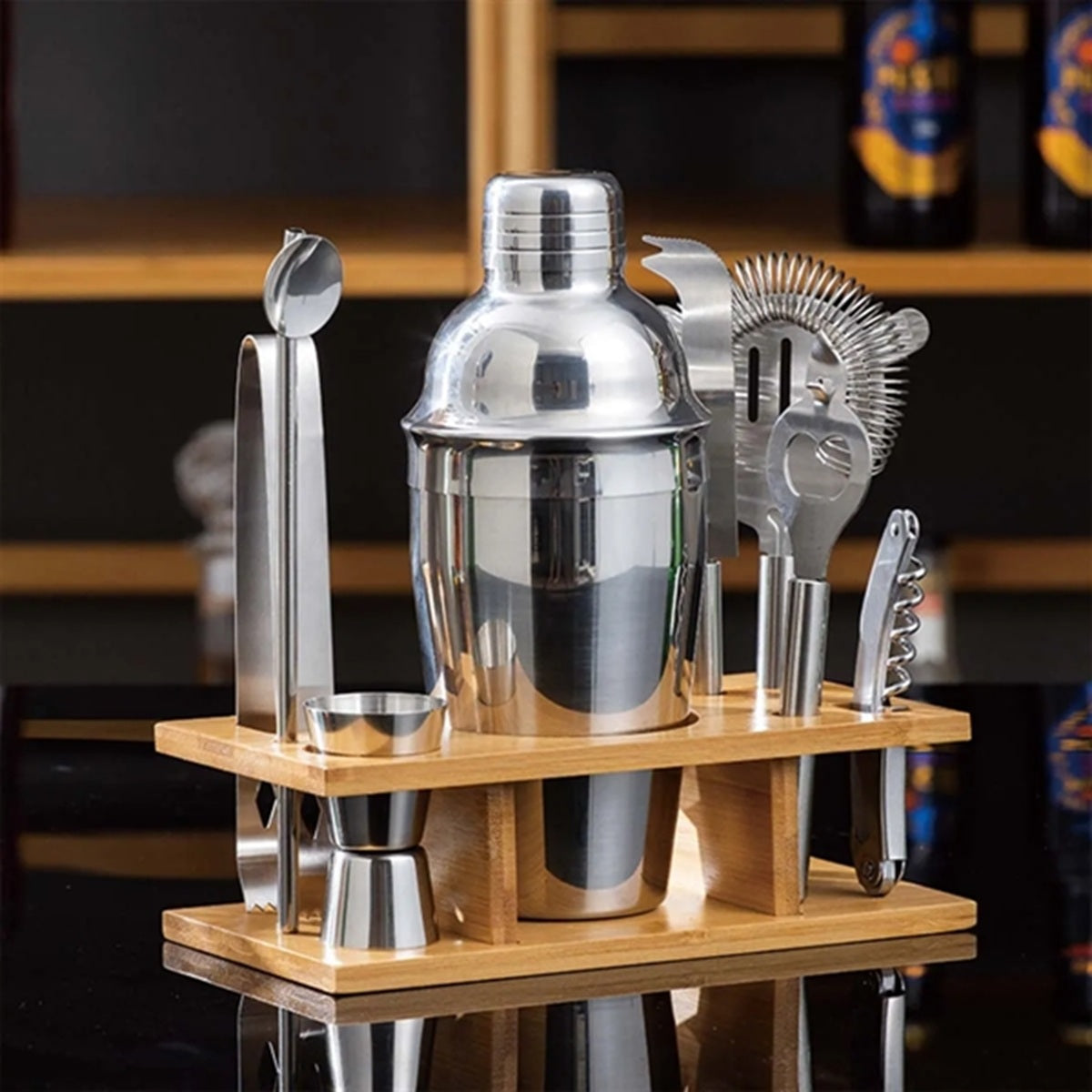 HUPSBY633 Custom Fashion 8-Piece Silver Cocktail Shaker Set