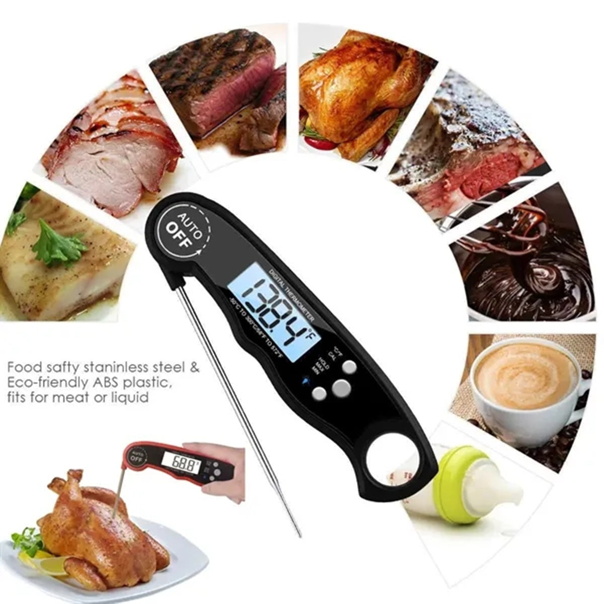 HUPSBY638 Digital Instant Read Thermometer