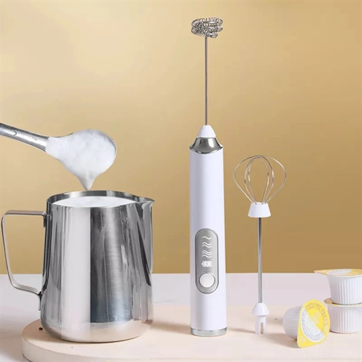 HUPSBY679 Rechargeable Electric Whisk Milk Frother