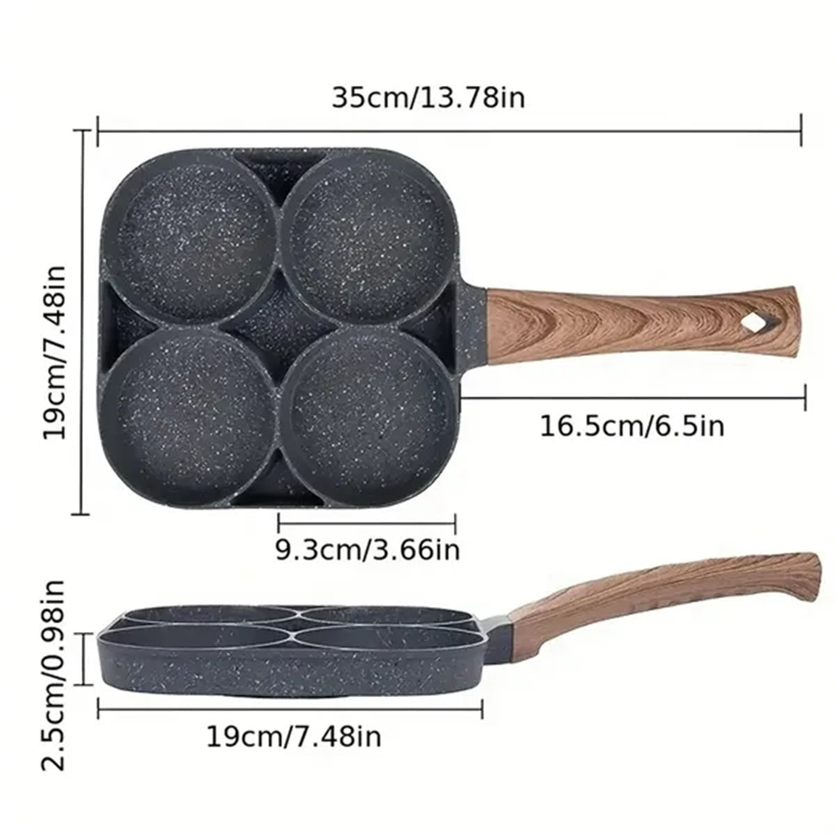 HUPSBY695 4-Hole Frying Thickened Pan Egg Pancake Steak Kitchen