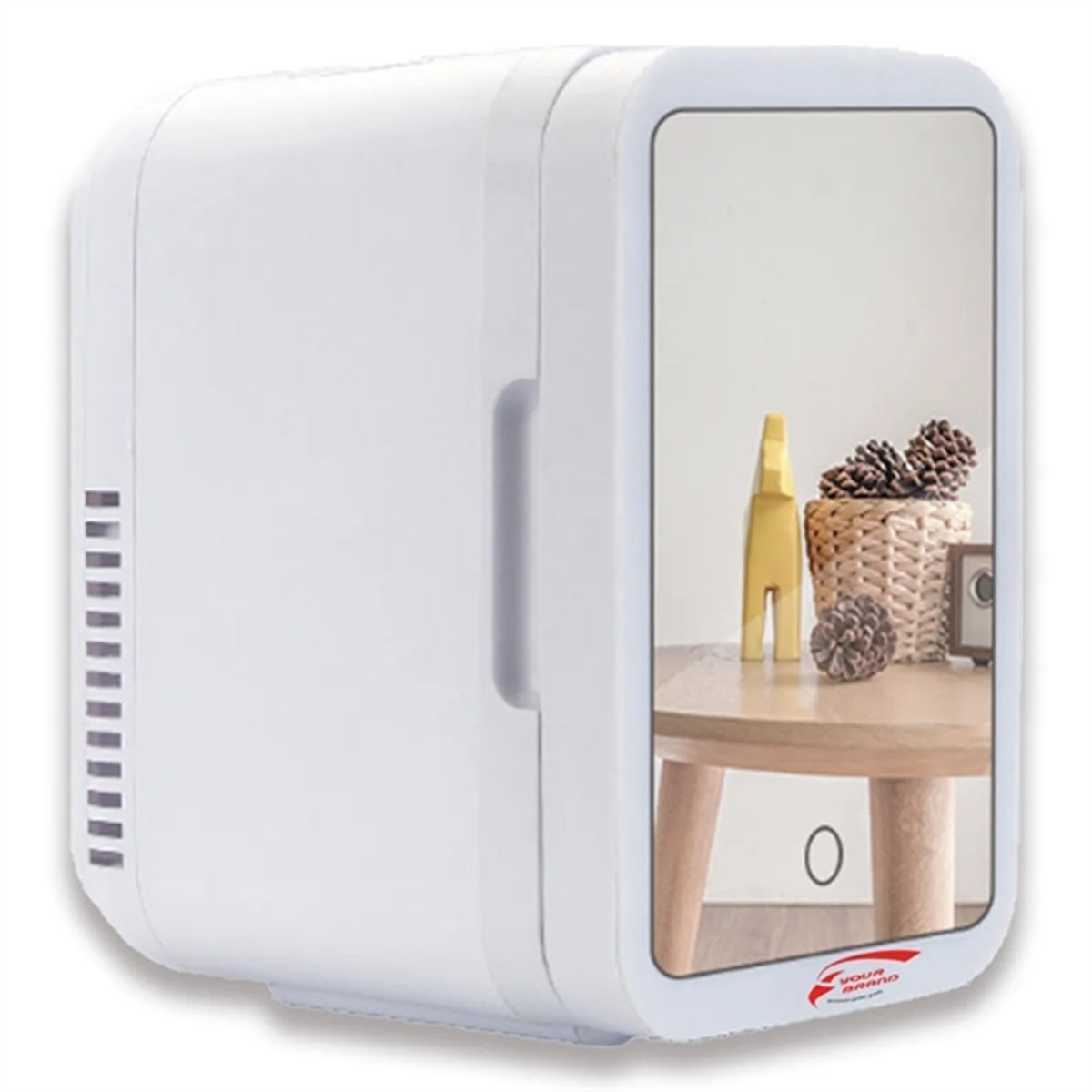 HUPSBY753 Portable Mirror And LED Design Beauty Skincare Mini Fridge