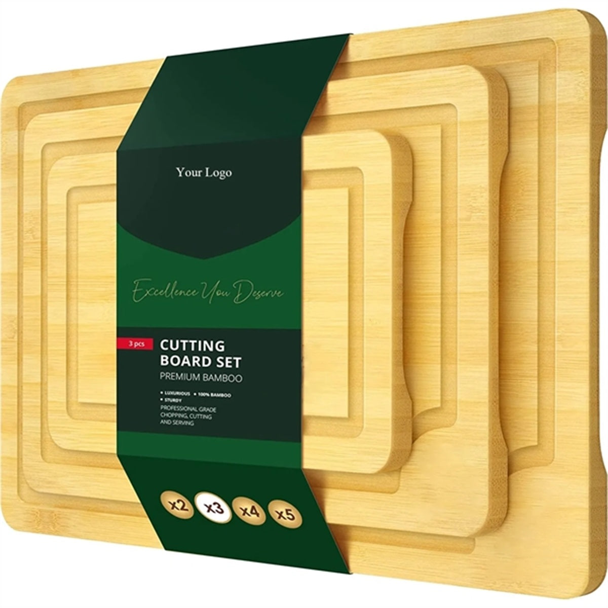 HUPSBY757 Wooden Serving Boards for Kitchen Meal Prep Bamboo