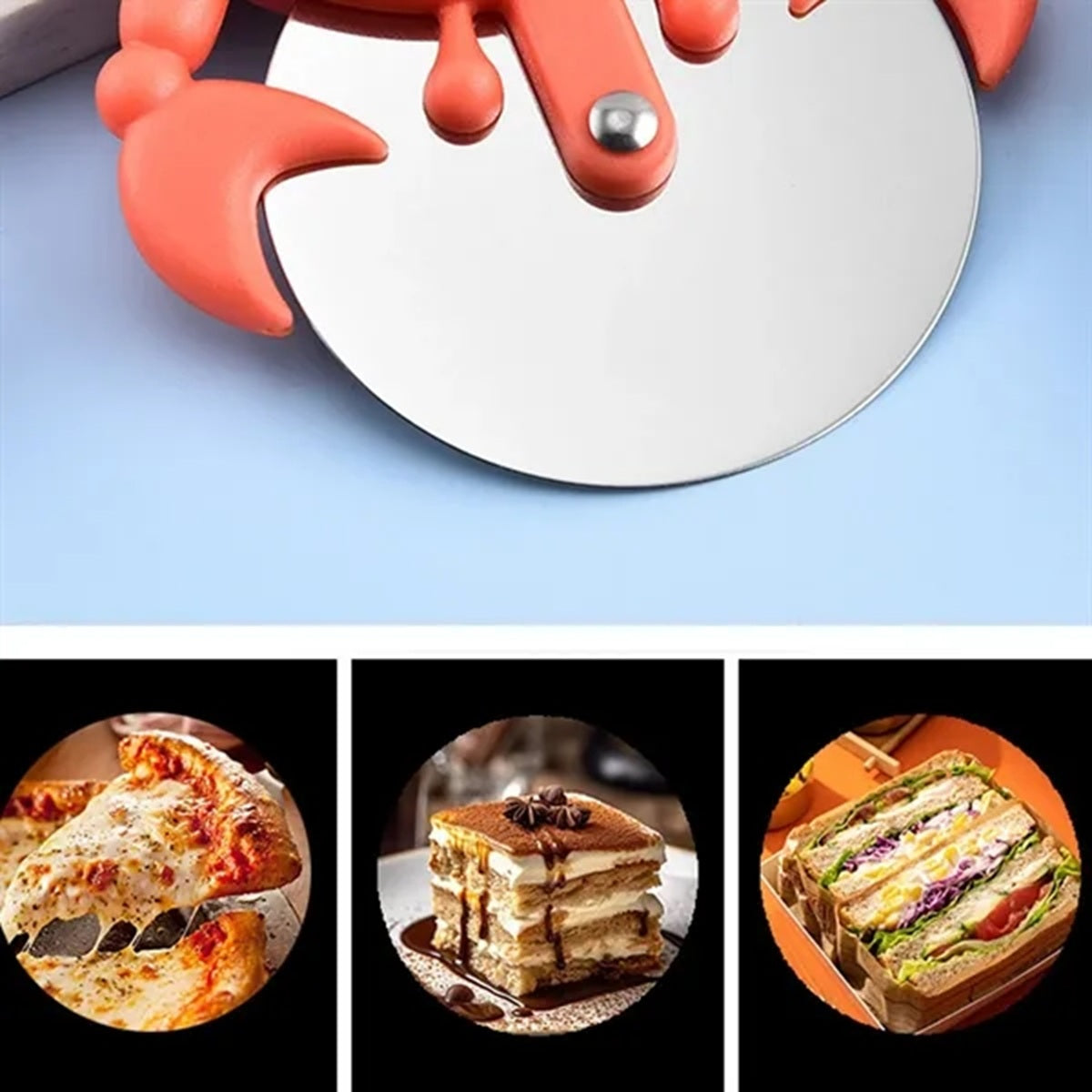 HUPSBY789 Creative Crab Pizza Cutter