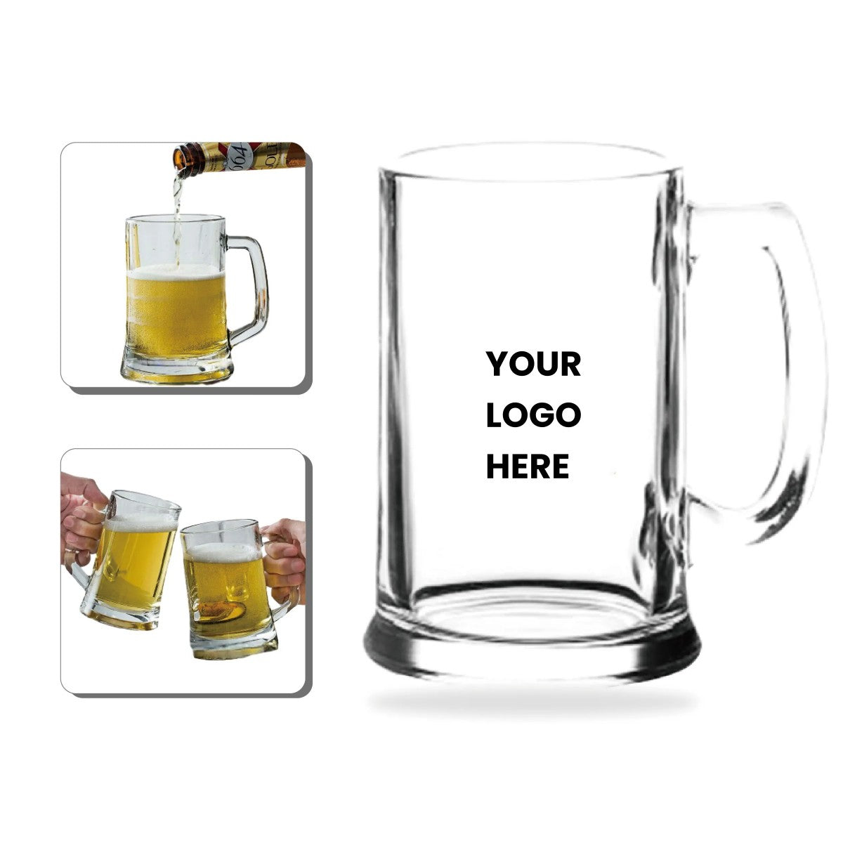HUPSCG18 15 Oz Glass Tankard Mug