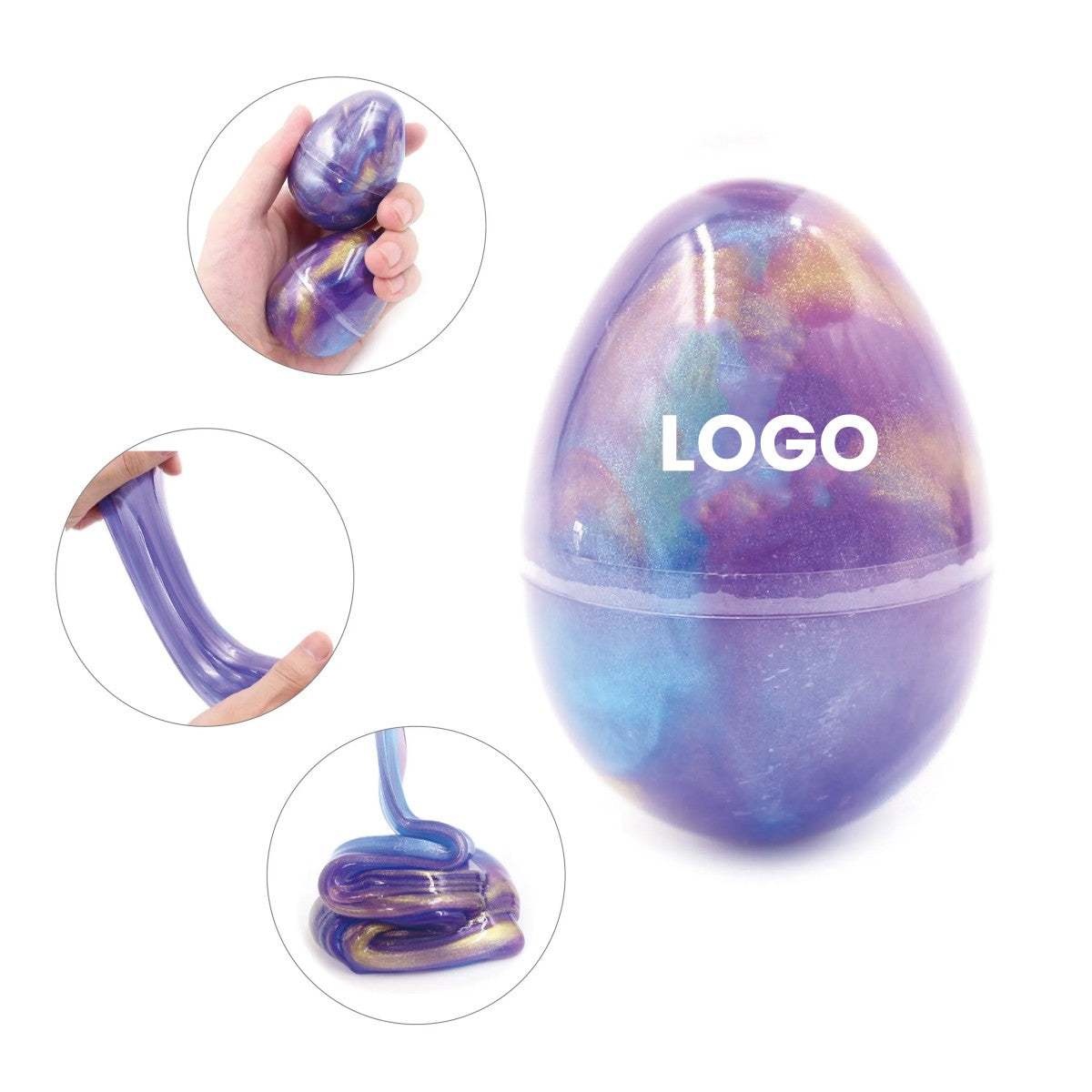 HUPSCG39 Soft Glue Egg Crystal Slime Ball Mud