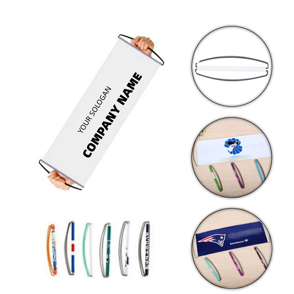 HUPSCG62 Hand Held Retractable Scrolling Banner