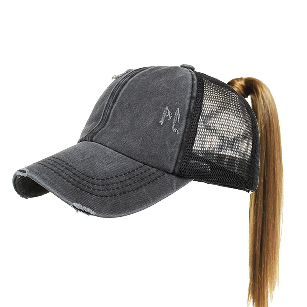 HUPSCG68 Pigment Dyed Washed Distressed Trucker Cap