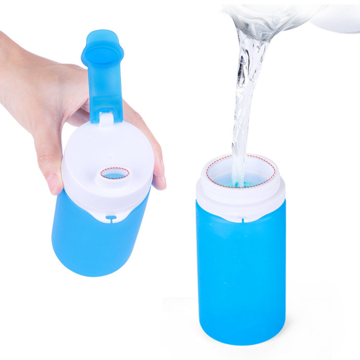 HUPSCG76 26 Oz Folding Water Bottle With Carabiner