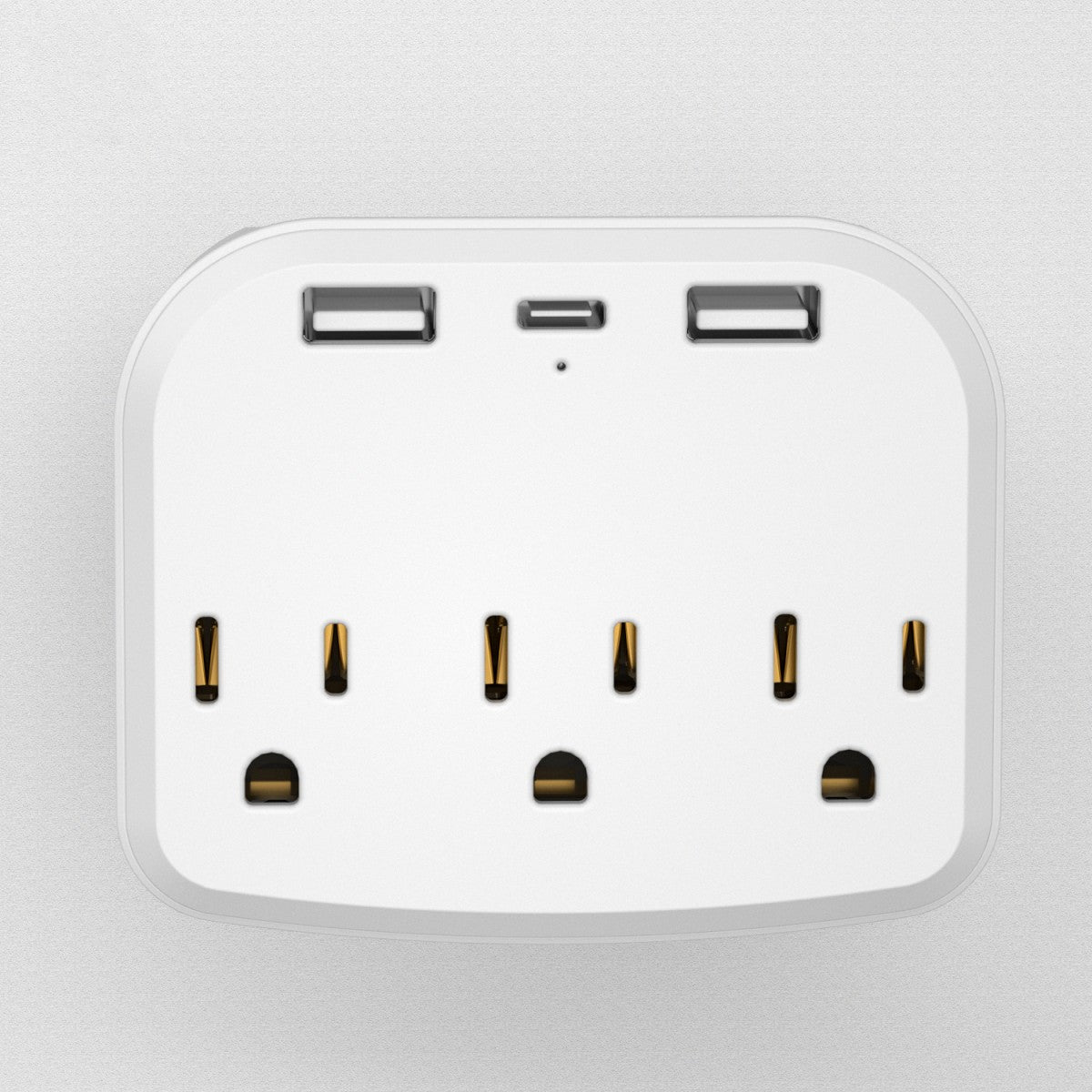 HUPSCG77 Wall Adapter Power Strip 3-Outlet Extender With 3 Usb