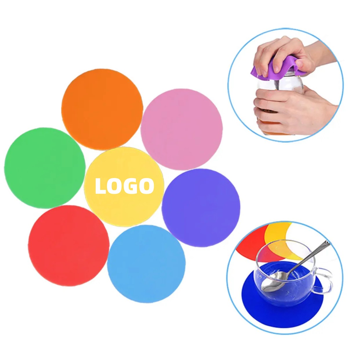 HUPSCG87 Silicone Jar Opener & Cup Coaster