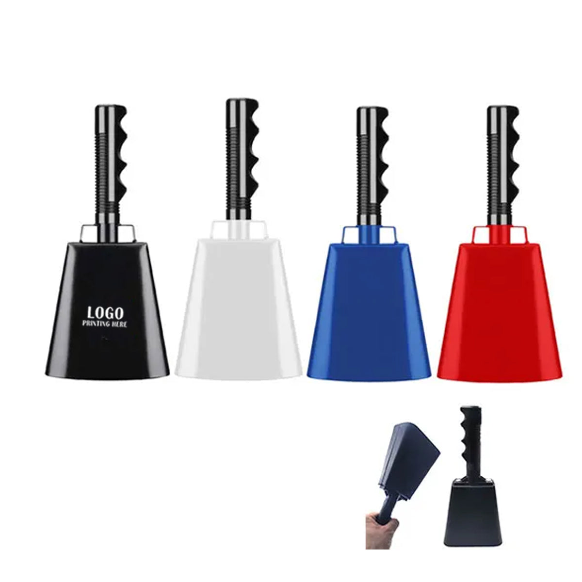 HUPSRC128 Cheering Long Handle Cow Bell