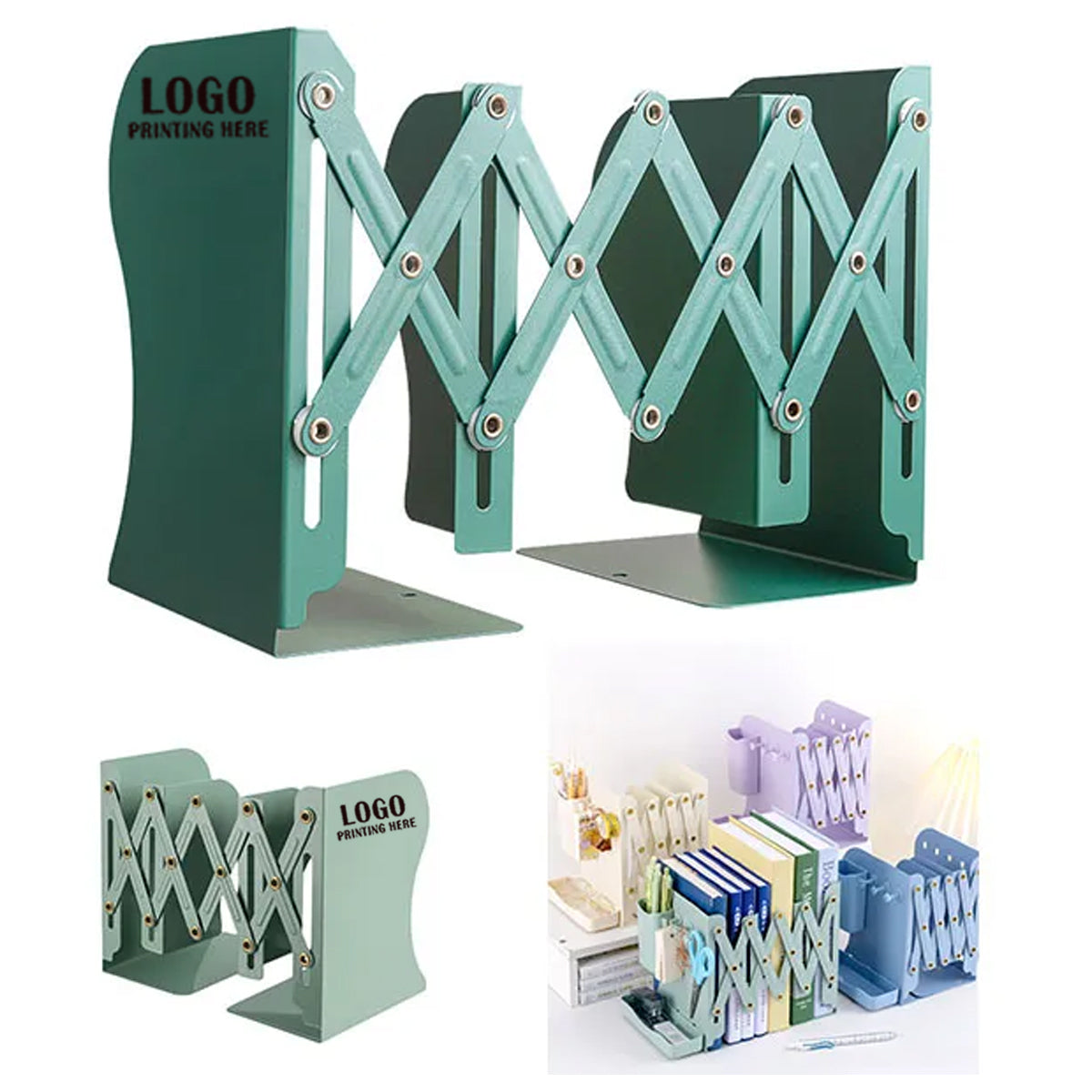 HUPSRC130 Book Organizer Holder Stand Nonskid Adjustable Bookends