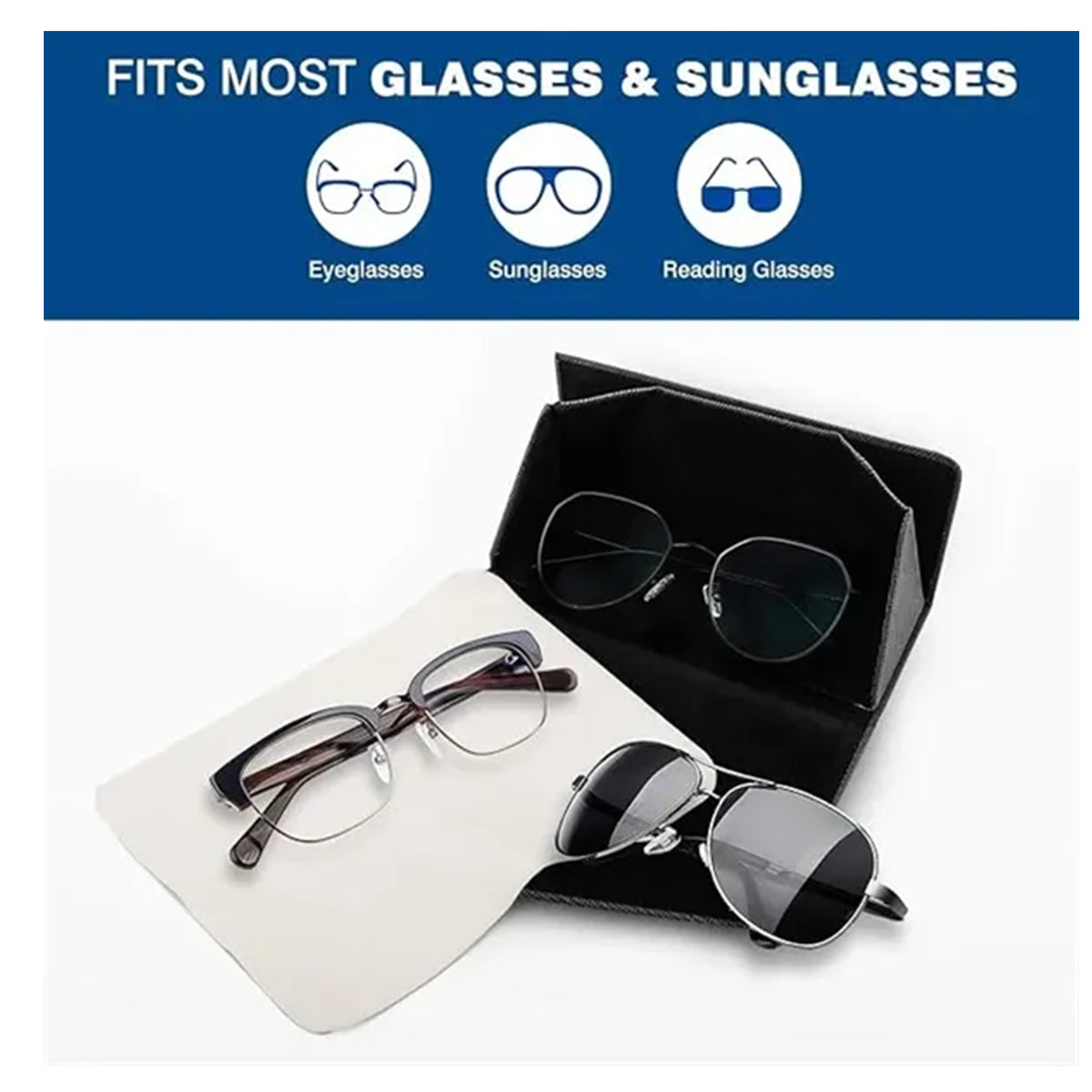 HUPSRC160 Unisex Hard Shell Eyeglasses Protective Case