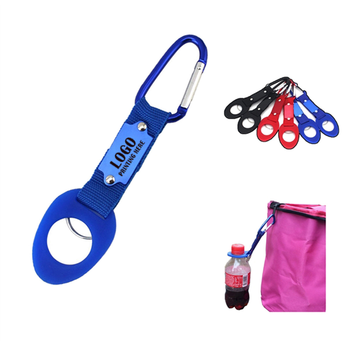 HUPSRC176 2-In-1 Bottle Holder Carabiner Keychain