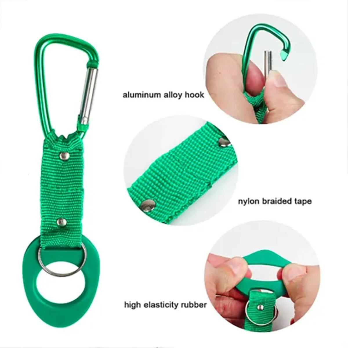HUPSRC176 2-In-1 Bottle Holder Carabiner Keychain